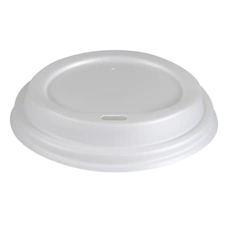 Abena Lids, Dome, Coffee Cups, Sip-Through Lid, 3.2 Inch 8 CM, White, CPLA, PK1000 1000001479